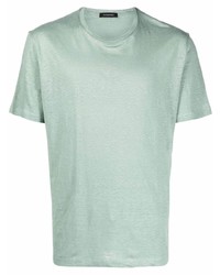 T-shirt girocollo verde menta di Ermenegildo Zegna