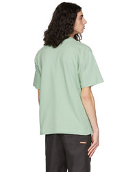 T-shirt girocollo verde menta di GR10K