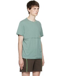 T-shirt girocollo verde menta di Eckhaus Latta
