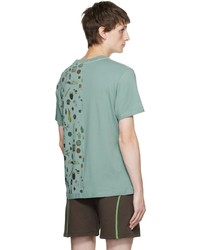 T-shirt girocollo verde menta di Eckhaus Latta