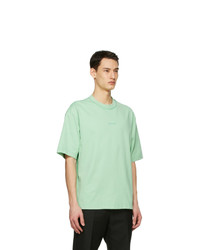 T-shirt girocollo verde menta di Acne Studios