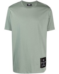 T-shirt girocollo verde menta di Karl Lagerfeld