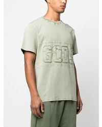 T-shirt girocollo verde menta di Gcds