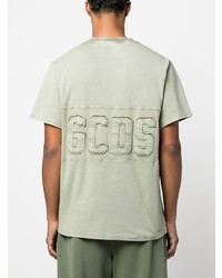 T-shirt girocollo verde menta di Gcds