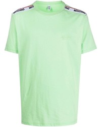 T-shirt girocollo verde menta di Moschino