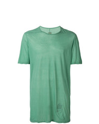 T-shirt girocollo verde menta di Rick Owens DRKSHDW