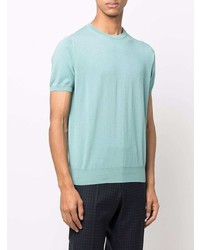T-shirt girocollo verde menta di Canali