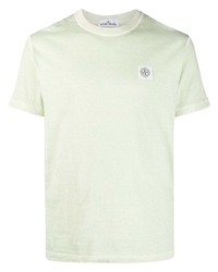 T-shirt girocollo verde menta di Stone Island