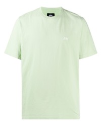 T-shirt girocollo verde menta di Stussy