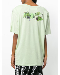 T-shirt girocollo verde menta di Off-White