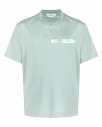 T-shirt girocollo verde menta di Zegna