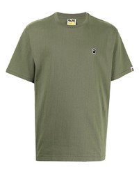 T-shirt girocollo verde oliva di A Bathing Ape