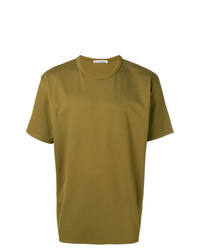 T-shirt girocollo verde oliva di Acne Studios