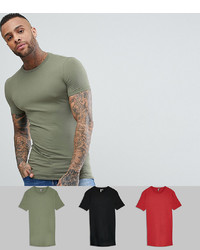 T-shirt girocollo verde oliva di ASOS DESIGN