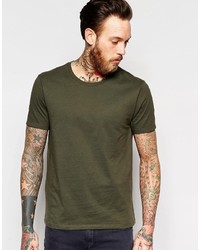 T-shirt girocollo verde oliva di Asos