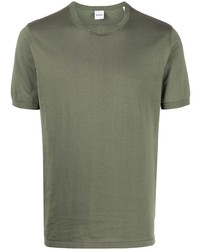 T-shirt girocollo verde oliva di Aspesi