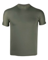 T-shirt girocollo verde oliva di Balenciaga