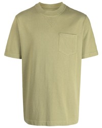 T-shirt girocollo verde oliva di Barbour