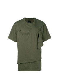 T-shirt girocollo verde oliva di Bmuet(Te)