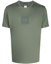 T-shirt girocollo verde oliva di C.P. Company