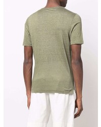T-shirt girocollo verde oliva di Lardini