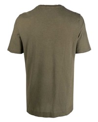 T-shirt girocollo verde oliva di Massimo Alba