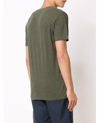 T-shirt girocollo verde oliva di 321