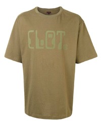 T-shirt girocollo verde oliva di Clot