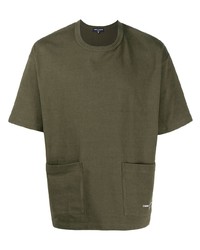 T-shirt girocollo verde oliva di Comme des Garcons Homme