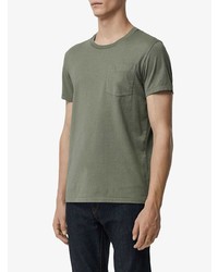 T-shirt girocollo verde oliva di Burberry