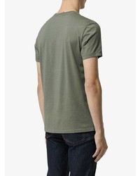 T-shirt girocollo verde oliva di Burberry