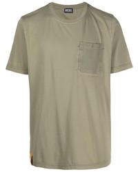 T-shirt girocollo verde oliva di Diesel