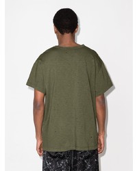 T-shirt girocollo verde oliva di Amiri
