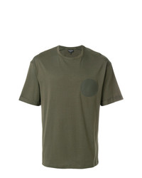 T-shirt girocollo verde oliva di Emporio Armani