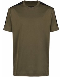 T-shirt girocollo verde oliva di Givenchy