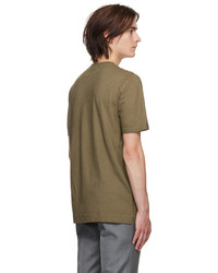 T-shirt girocollo verde oliva di Massimo Alba