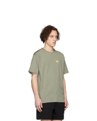 T-shirt girocollo verde oliva di Martin Asbjorn