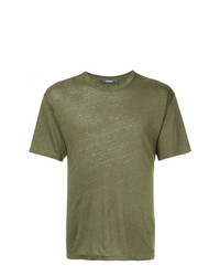 T-shirt girocollo verde oliva di Jac+ Jack