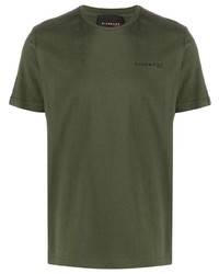 T-shirt girocollo verde oliva di John Richmond