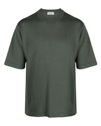 T-shirt girocollo verde oliva di John Smedley
