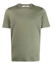 T-shirt girocollo verde oliva di La Fileria For D'aniello
