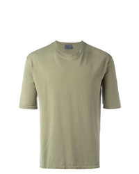 T-shirt girocollo verde oliva di Laneus