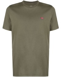 T-shirt girocollo verde oliva di Levi's