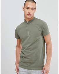 T-shirt girocollo verde oliva di Lindbergh