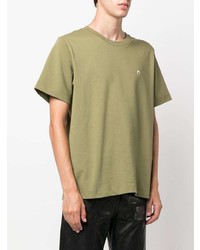 T-shirt girocollo verde oliva di Marine Serre