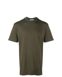 T-shirt girocollo verde oliva di Low Brand