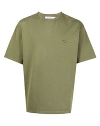 T-shirt girocollo verde oliva di MAISON KITSUNÉ