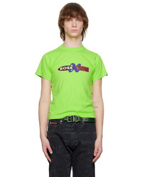 T-shirt girocollo verde oliva di Martine Rose