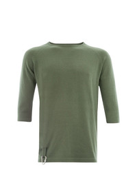 T-shirt girocollo verde oliva di Matthew Miller