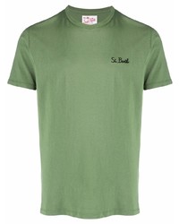 T-shirt girocollo verde oliva di MC2 Saint Barth
